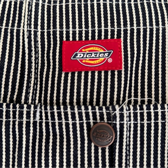 Brand New Dickies Black/White Striped Bib Overalls, 32X30 - Picture 7 of 10